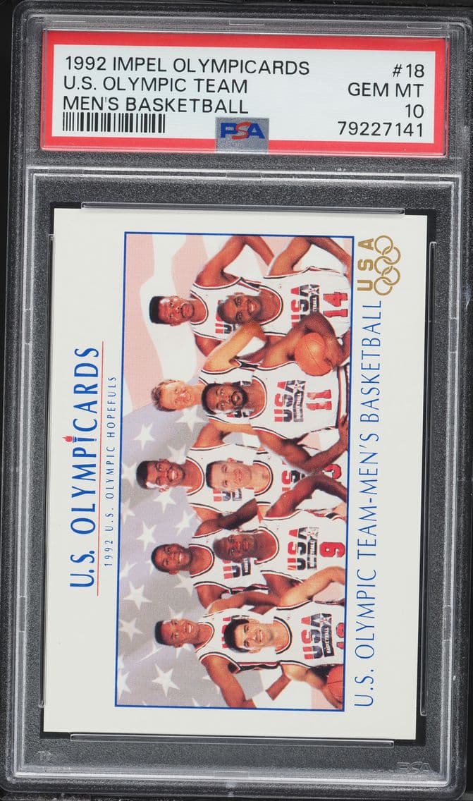 1992 #18 U.S. Olympic Team PSA 10 Impel Olympicards Basketball