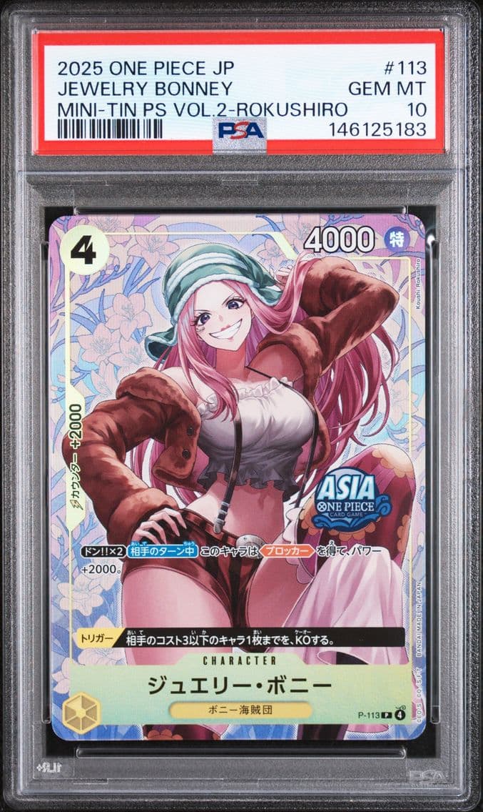 2025 #113 Jewelry Bonney PSA 10 One Piece Japanese Mini-Tin Pack Set Vol.2