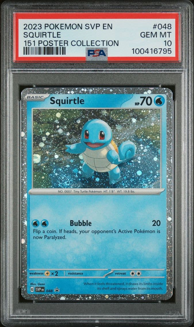 2023 #048 Squirtle PSA 10 Svp EN-SV Black Star Promo