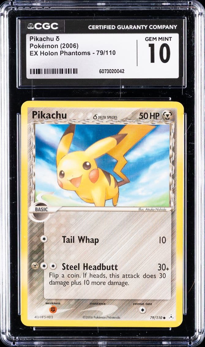 2006 #79 Pikachu CGC 10 EX Holon Phantoms - English Pokemon