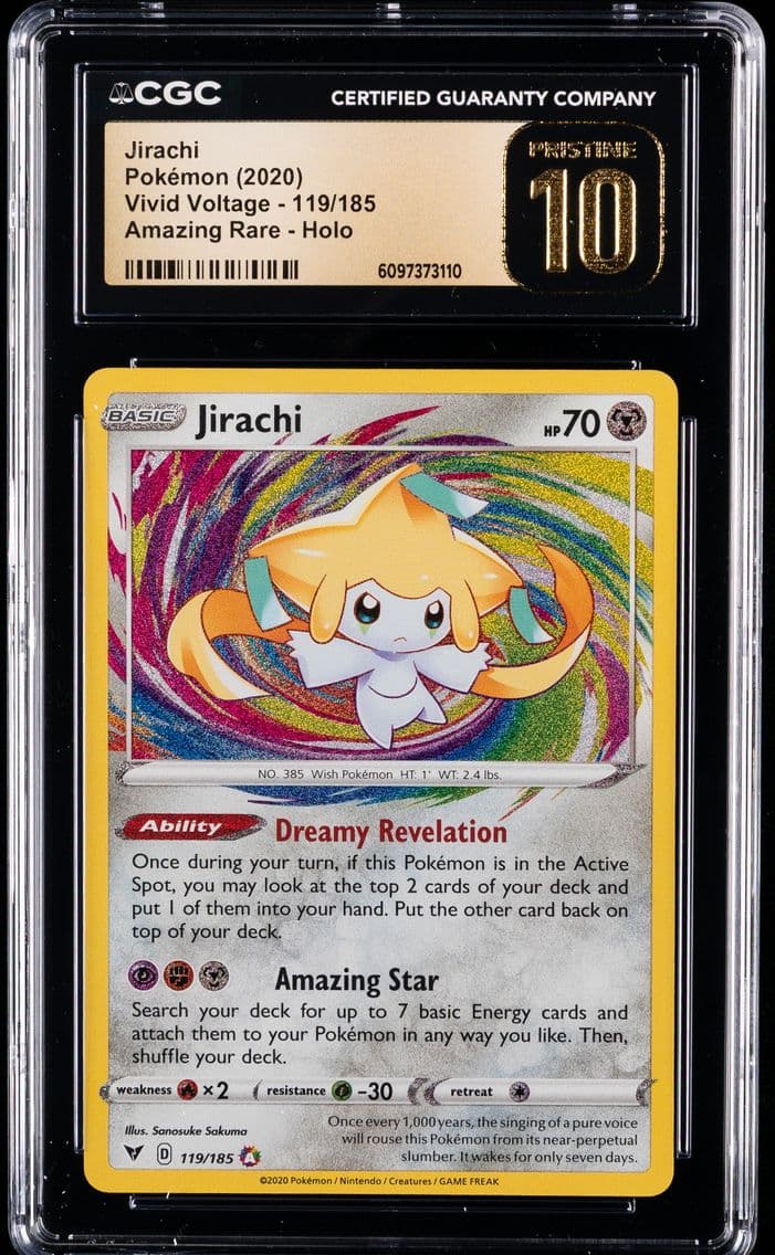 2020 #119 Jirachi CGC 10 Pristine Sword & Shield Vivid Voltage Pokemon