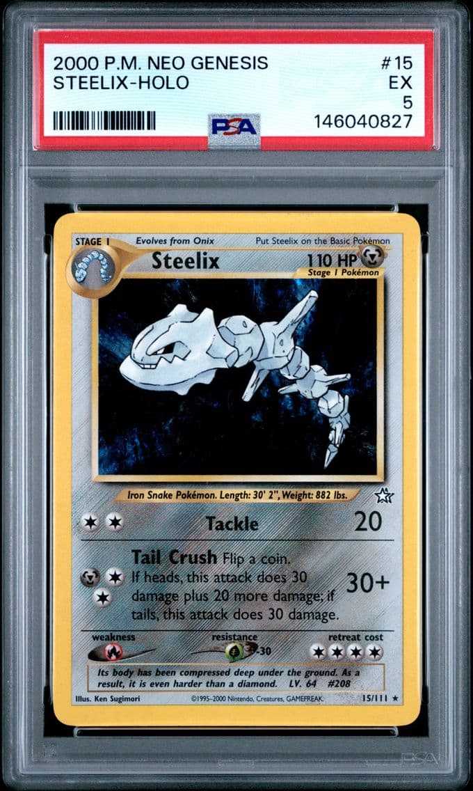 2000 #15 Steelix-Holo PSA 5 Neo Genesis Pokemon