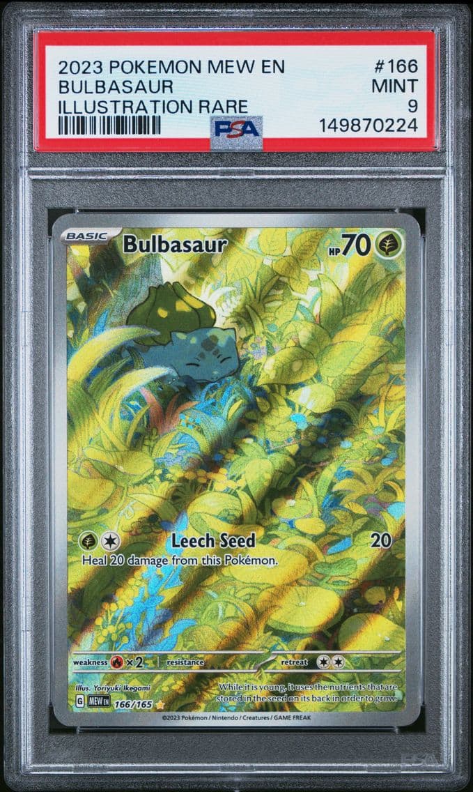 2023 #166 Bulbasaur PSA 9 Mew EN-151