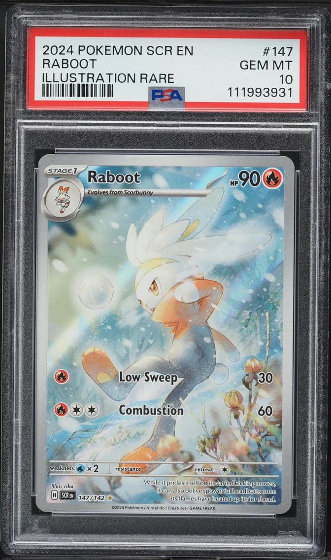 2024 #147 Raboot PSA 10 Scr EN-Stellar Crown Pokemon